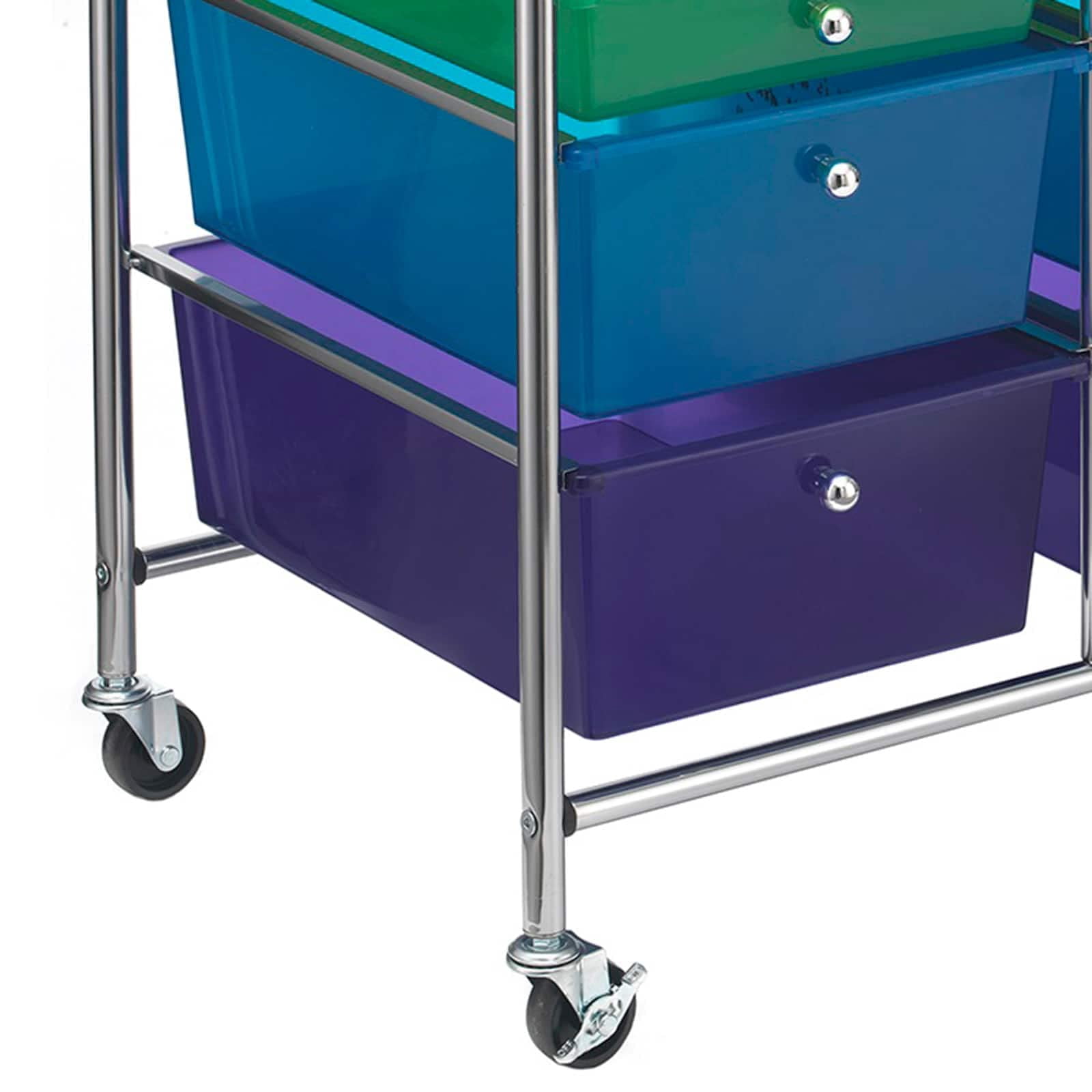 Multicolor 12 Drawer Rolling Cart by Simply Tidy - Storage Cart for Crafting Supplies - Home - Office - and School Organization - 1 Pack