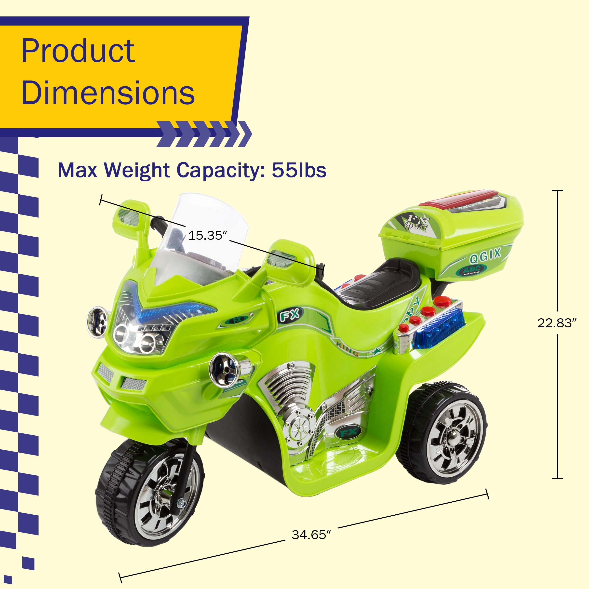 Rockin' Rollers Ride On Toy Motorcycle for Kids, Battery Powered