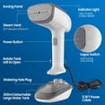 thumbnail image 4 of Plancha cerámica Iron Steamer NTAYDZSW de 1800 W, 300 ml, 120 V, color blanco, 4 of 9