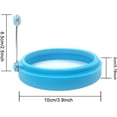 thumbnail image 2 of Silicone Egg Rings, 4 Inch Food Grade Egg Cooking Rings, Non Stick Fried Egg Ring Mold, Pancake Breakfast Sandwiches, Egg Mcmuffin Ring(Blue,4Pack), 2 of 6