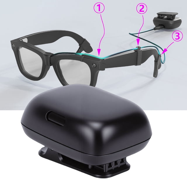 Cargador De Gafas Portátiles, Banco De Energía Magnético Para Gafas Meta Smart Con Indicador LED, Batería Portátil De 800 MAh Para Headliner De 1.ª Y 2.ª Generación