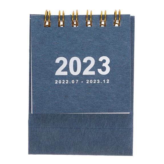 Mobutofu Office Supply Blue Portable Desk Calendar with Creative Design and Home Use Function