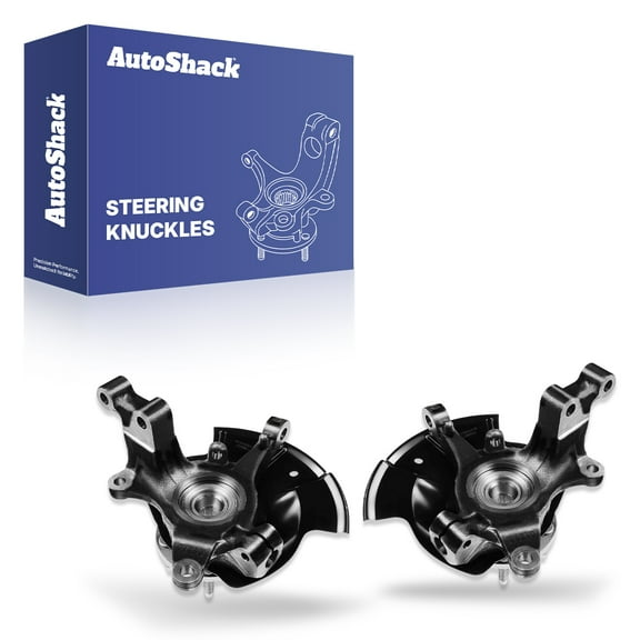 AutoShack Front Steering Knuckles & Wheel Bearing Hub Assembly Replacement for 2011-2014 Ford Edge 2-PC Set