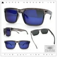 thumbnail image 2 of Premium Kush Polarized Rectangle Sport Horn Rim Sunglasses Slate - Blue Mirror, 2 of 8