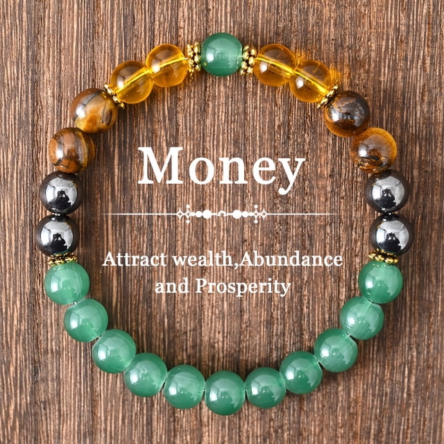 HLONK Relaxing Success Enhancing Prosperity & Abundance Wristband For Personal Strength And Wellness