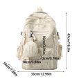 thumbnail image 3 of School Backpack for Teen Girls Stylish Backpack with Removable Small Pouch, Girls School Backpack for Middle School & College, Cute Backpacks for Teen Girls, White Backpack, 3 of 7