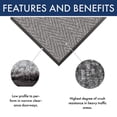 thumbnail image 4 of notrax 118 arrow trax entrance mat, for main entranceways and heavy traffic areas, 4' width x 6' length x 3/8" thickness, gray, 4 of 5