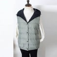 thumbnail image 1 of Fiogavroetic Mode Femmes Automne Hiver Chaud à Capuche Veste Matelassée Style Léger Manteau en Duvet Gilet Veste, 1 of 4