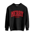 thumbnail image 5 of Wdgfv Girls Christmas Sequins Sweatshirts Merry Glitter Patch Crewneck Sweater Xmas Long Sleeve Pullover Top Black 3-4 Years, 5 of 5