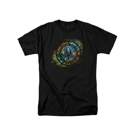 - Battlestar Galactica TV Series Starburst Galaxy Emblem Adult T-Shirt Tee