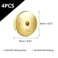 thumbnail image 5 of Lancharmed Gold Plated Earrings Studs,8Mm Sterling Silver Earring Couple Gifts, 5 of 6