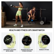 Garmin Venu 4, 45mm, Advanced Fitness and Multisport Tracker GPS Smartwatch, 1.4 AMOLED Display, Built-in Flashlight, 12 Days of Battery Life, Silver with Citron Silicone Band (Watch Bundle)