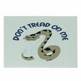 thumbnail image 1 of Dont Treat on Me Cutting Board, Dangerous Poisonous Snake with Rattle Words, Decorative Tempered Glass Cutting and Serving Board, in 3 Sizes, by Ambesonne, 1 of 2