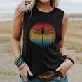 thumbnail image 2 of Hpapadks Womens Tank Tops Casual Sunset Graphi Tanks Hiking Sleeveless Tees Shirt Vest Camisole Tops for Women Black L, 2 of 6