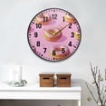 thumbnail image 2 of Yayeee Wall Clock Battery Operated 11.9" Silent Quartz Non-Ticking for Living Room Decor, Cartoon Doughnuts, 2 of 8
