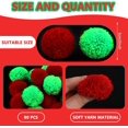 thumbnail image 2 of 20 Pcs Yarn Pom Poms for Crafts 2 Inch Acrylic Yarn Balls Fuzzy Pompoms for Christmas DIY Hats Handmade Arts Holiday Xmas Party Hanging Decorations, 2 of 7