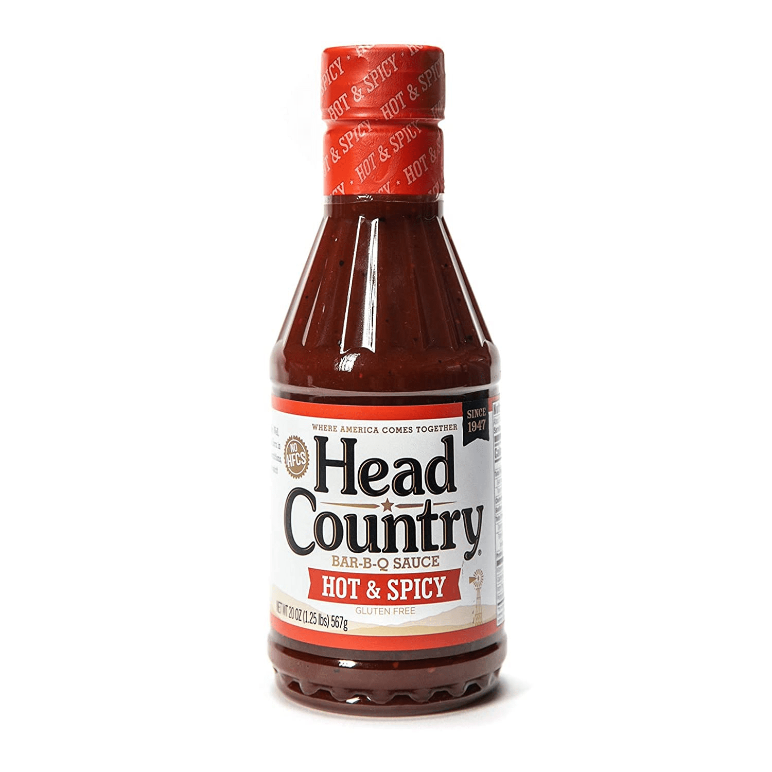 Head Country BarBQ Hot and Spicy Sauce, Gluten Free, 20 Ounce, 1 Pack