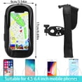 thumbnail image 6 of Niyofa Handlebar Bag Phone Holder Bike Front Frame Phone Bag Waterproof Bicycle Motorcycle Cycling Bag Handy E-Bike Pouch 360° Rotatable Cell Phone Holder for Smartphone Motorcycle Bike, 6 of 11