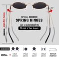 thumbnail image 5 of Sunier Round Sunglasses Retro 70s Polarized Hippie Lennon Metal Frame Men Women-2 Pairs, 5 of 9