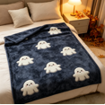 thumbnail image 3 of Halloween Flannel Throw Blanket, 59.05In X 78.74In, Soft Pastoral Halloween Fleece Cover, Light‑Weight Cozy Piece For Sofa, Camping & Living Room, 3 of 5