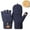 Navy, variant on shoper Winter Thermal Fingerless Gloves Mittens, Knitted Convertible Mittens Flap, Warm Gloves wioth Flap Cover for Women and Men