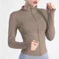 thumbnail image 2 of XFYSSS Veste de Sport Décontractée pour Femmes, Col Montant, Slim, Yoga, Manches Longues, 2 of 3