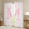 thumbnail image 2 of Erosebridal Pink Bow Curtains Pack of 2 (52x84), Initial Letter K 30%-50% Black Out Curtains, Princess Bowknot Decor, 2 of 5