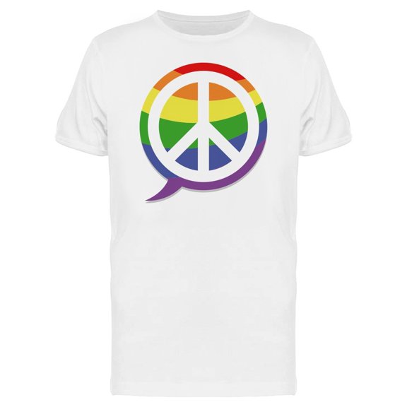 Peace Icon Rainbow Tee Men's -Image by Shutterstock