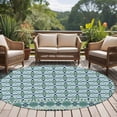 thumbnail image 4 of Large Round Rug 8Ft Washable Non-Slip, Blue Flowers Circle Area Rugs for Living Room Bedroom, Farmhouse Country Abstract Floral Patterned Indoor Floor Mats Carpet Runner for Home Decor, 4 of 8