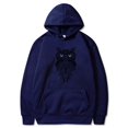 thumbnail image 3 of Sudadera gruesa con capucha para hombre, ropa deportiva con estampado de cara de búho, de gran tamaño, cómoda, para invierno y otoño, 3 of 3