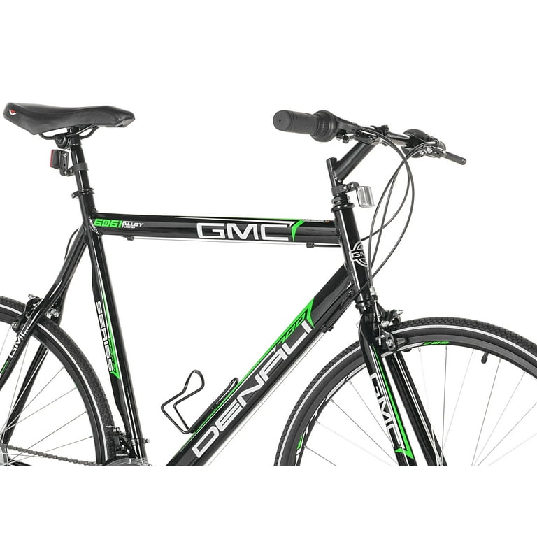 700C Gmc Denali 25 Frame Black Green Flat Handlebars