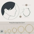 thumbnail image 7 of Kezef Lightweight Hoop Earrings, 925 Sterling Silver, 12mm Diameter, 7 of 7