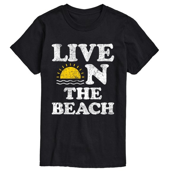 Instant Message - Live on the Beach Men's Short Sleeve Graphic T-Shirt