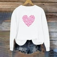 thumbnail image 4 of XPMWRP Women's Heart Graphic Print Crewneck Sweatshirts Long Sleeve Comfortable Pullover Fall Winter Loose Casual Clothes White L, 4 of 4