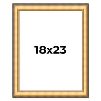 18x23 Frame Gold Plein Aire Solid Wood Picture Frame Width 2 Inches | Interior Frame Depth 0.5