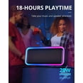 thumbnail image 4 of LENRUE A8 10W Portable Wireless IPX5 Waterproof Bluetooth Speaker with RGB Lights , HD Stereo, 18H Playtime, TF Card, for Home Garden Party Camping-Black, 4 of 8