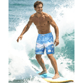 thumbnail image 6 of Justay Story Mens Swim Trunks 9" with 2 in 1 Compression Breathable Liner Zipper Pockets Quick Dry Swim Bathing Suit Summer Beach Hawaiian Shorts, Size S-2XL, 6 of 7