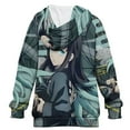 thumbnail image 2 of Demon Slayer Tokito Muichiro Kids Hoodie Raglan Sleeve Hooded Snap Sweatshirt Casual Wear Soft Breathable Outerwear Winter Clothes 14-15Y, 2 of 3