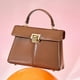 thumbnail image 3 of Bolso de mano de cuero para mujer, correa desmontable ajustable encerada con estilo, bandolera para mujer, bolso de hombro individual, regalo de Bolsas de mensajero y de hombro Marron oscuro Guardurnaity AP018453-02B, 3 of 6