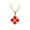 Red agate chain, variant on Women's Clover Sterling Silver Necklace