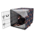 thumbnail image 5 of Fox Dog Crate Cover, Cartoonish Pattern with Animal and Floral Strawberry Fruit Print, Easy to Use Pet Kennel Cover Small Dogs Puppies Kittens, 7 Sizes, Dark Lavender Multicolor, by Ambesonne, 5 of 6