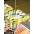 thumbnail image 2 of Outdoor Tablecloth with Umbrella Hole for Patio/Picnic/Party/Camping, Yellow Lemon Waterproof Table Cloth Square Cover Washable, Summer Botanical Lemons Cute (60"x 60"), 2 of 8