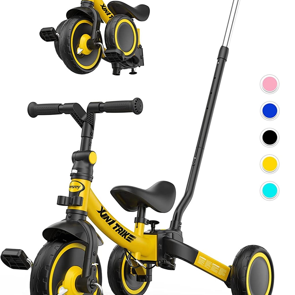 7In1 Toddler Bike With Parent Steering Push Handle For 1，2，3，4，5 Years Old Girls And Boys