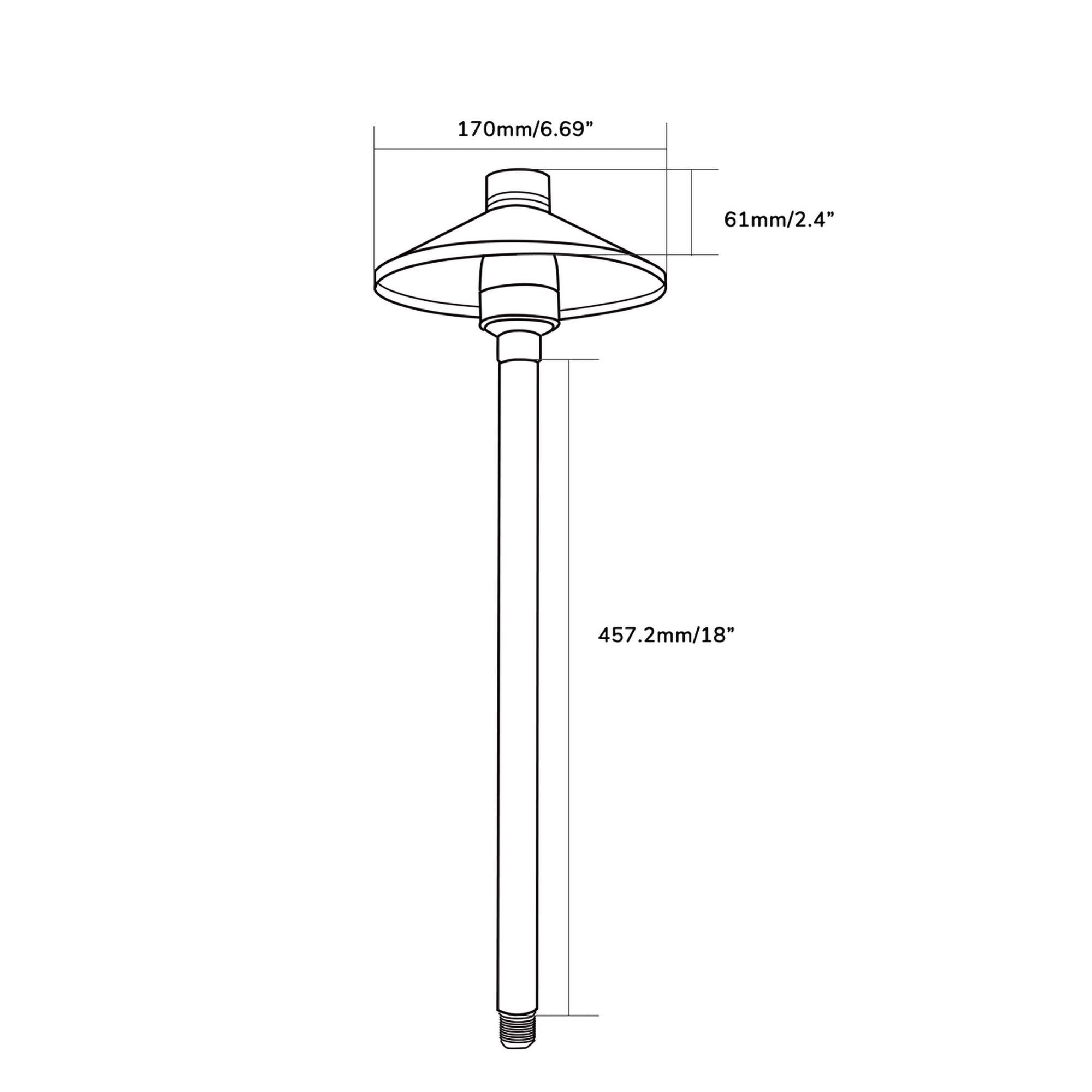 LNC 23.2"H LED Path Light, Antique Brass Finish, Outdoor Lighting for Walkways, Garden and Yard