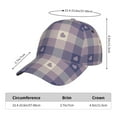 thumbnail image 2 of Pofeuu Heart Check Plaid Print Adult Adjustable Embroidered Graphic Baseball Hat for Men and Women, 2 of 6