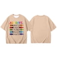 thumbnail image 4 of LUOGENLI T-Shirt pour Filles Enfants Mode Décontractée Imprimé Col Rond Ample Manche Courte T-Shirt Haut Blanc Maxi Hauts Kaki 4-5 Ans, 4 of 4