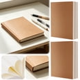 thumbnail image 4 of A5 Kraft Journal, Extra Pages - 256 Pages (128 Sheets), Long Lasting, Wide Ruled/Blank, 8.1 x 5.5 Kraft Notebook, Vintage Journal Notebook A5, Composition Notebooks for Study Office,Blank, 4 of 5