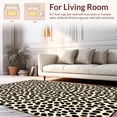 thumbnail image 2 of ODIKA 4'x6' Machine Washable Non-Slip Area Rug, Exotic Wildcat Inspired Seamless High Traffic Rug, Black, 288742, 2 of 5