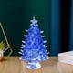 thumbnail image 4 of Figura de árbol de Navidad de cristal pequeña, artesanía decorativa, adorno decorativo Azul, 4 of 7