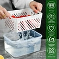 thumbnail image 4 of 3Pcs Fruit Storage Containers for Fridge Vegetable Storage Containers with Removable Colanders Different Sizes Airtight Food Storage Box Microwave Safe Produce Saver Containers, 4 of 9